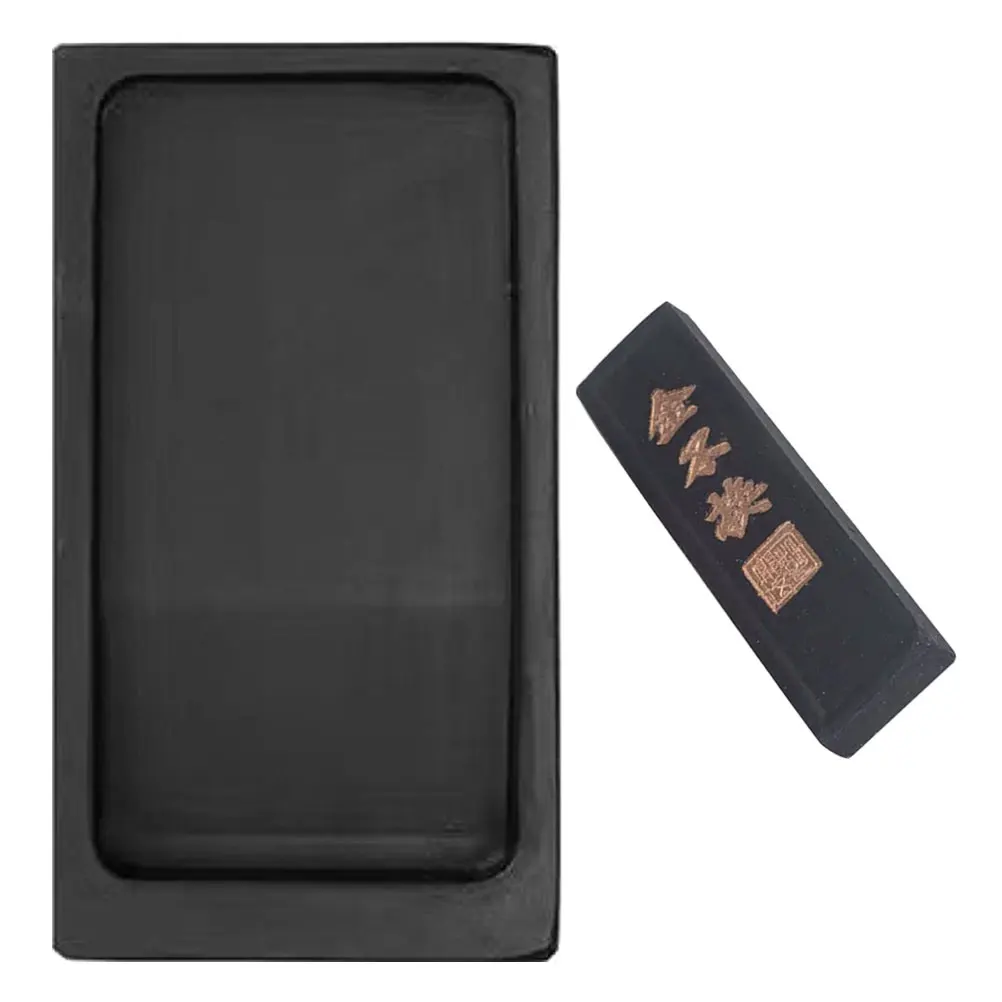 

1 set Chinese Inkslab Set With Ink Stick Exquisite Compact Design For Writing Calligraphy Painting Grinding Smooth Bottom Easy