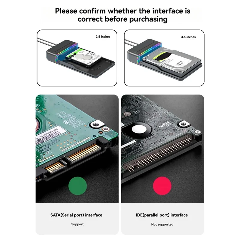 

AM-2.5/3.5 Inch HDD M.2 NVME SSD Case Dual Disk Case Portable USB 3.0 Hard Drive Enclosure External Hard Disk Box