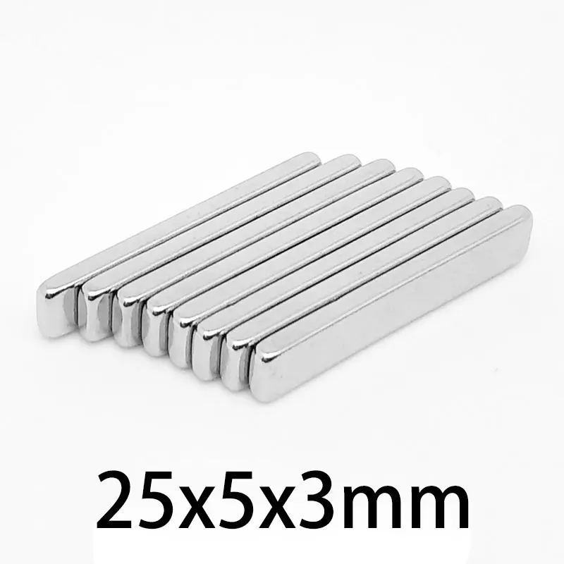 5/10/20/50/100PCS 25x5x3 Block Powerful Strong Magnetic Magnets N35 Rare Earth Neodymium Magnet Sheet 25x5x3mm 25*5*3