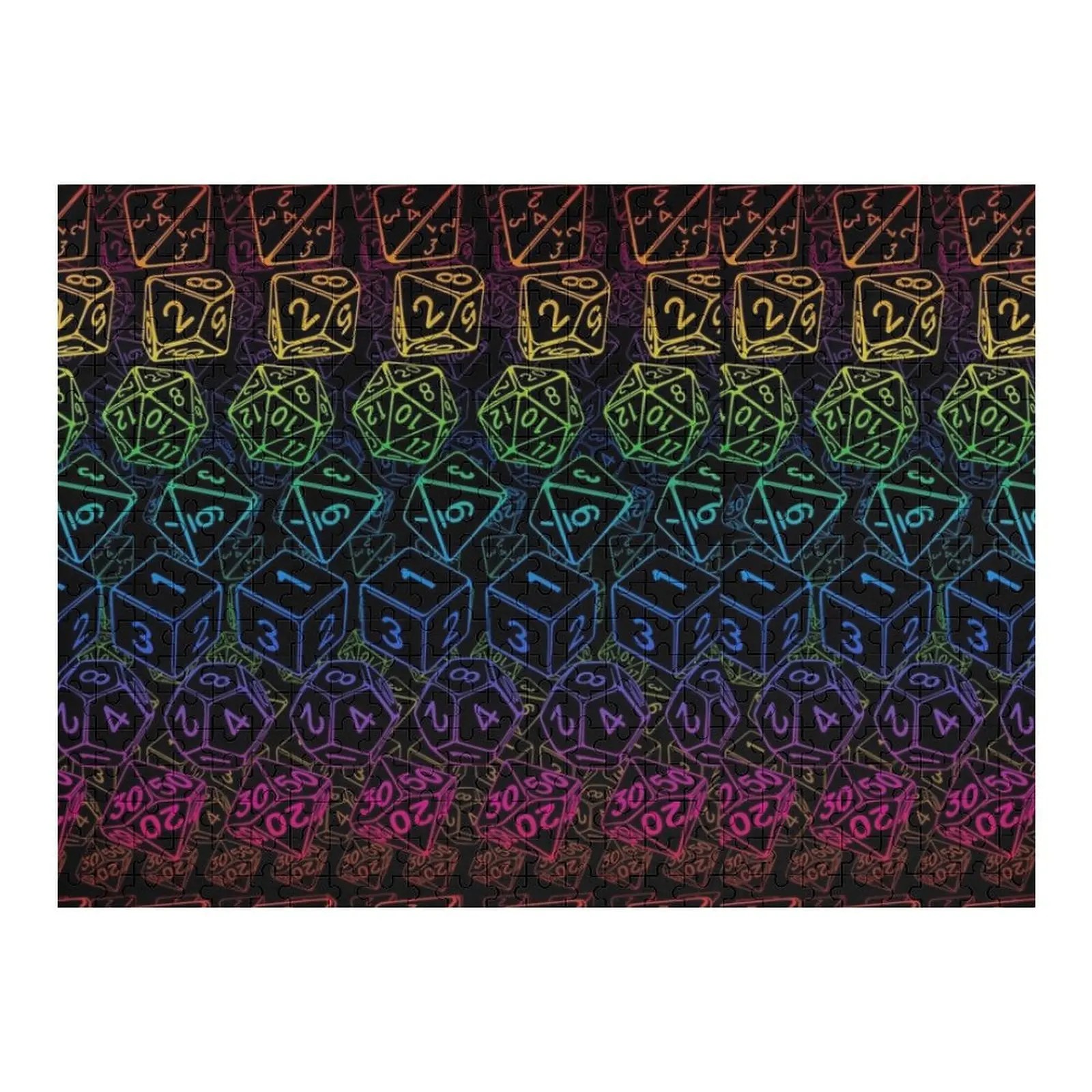 

Пазл с рисунком кубиков D20 Радуга и фото Рождественские игрушки Деревянные фото Персонализированный пазл