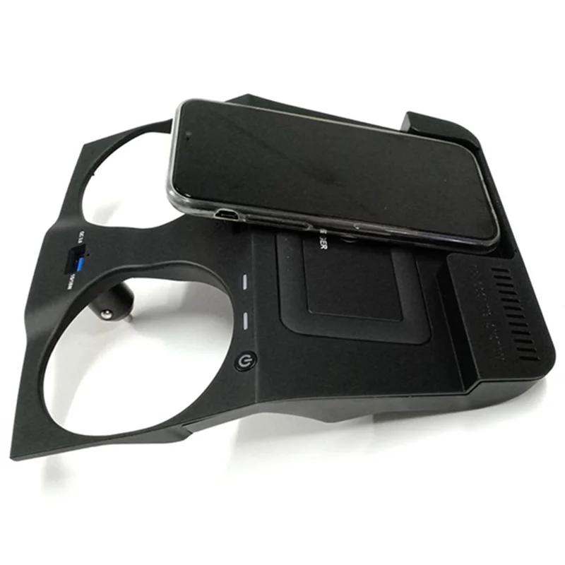 

Автомобильное беспроводное зарядное устройство QI, индукционный держатель для телефона для BMW 5 серии G30 G38 G32 M5 6GT 2017-2021, пластина для быстрой зарядки 15 Вт