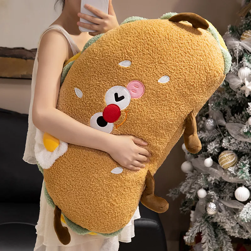 Cartoon Hotdog Brood Knuffel Bruin Schattig Bankkussen Cookie Sierkussen Pop Festival Verjaardagscadeau