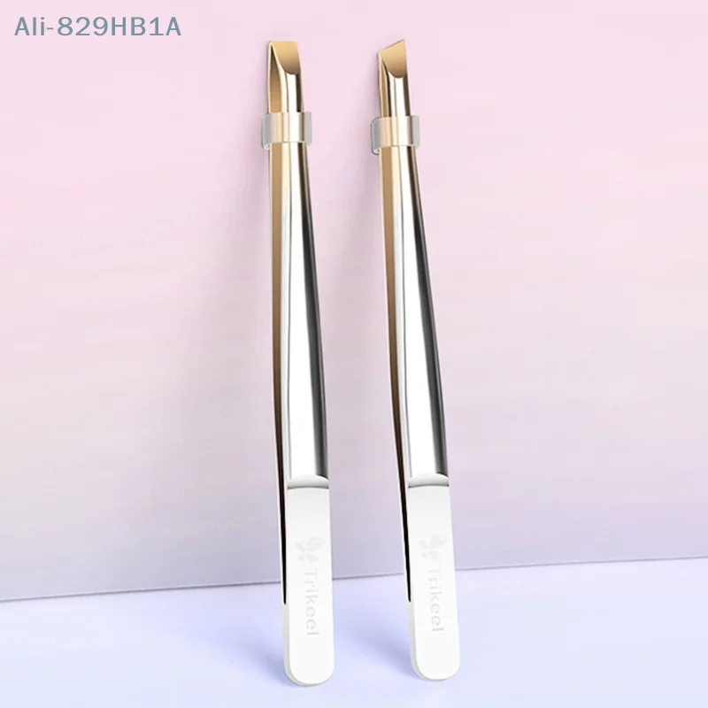 Stainless Steel Flat/Slant Tip Multifunction Tweezer Eyebrow Tweezer Face Hair Removal Make Up Tool False Eyelashes Tweezer Tool