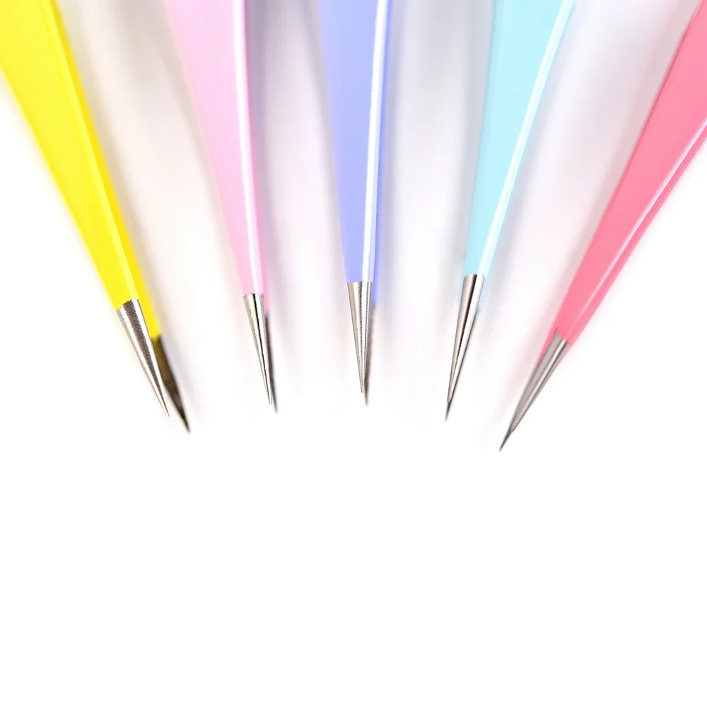 1PC Nail Art Strass Picker Lash Pinze Tronchesi Clip a punta 5 colori Pinzette per adesivo Decal Strass Strumenti per manicure