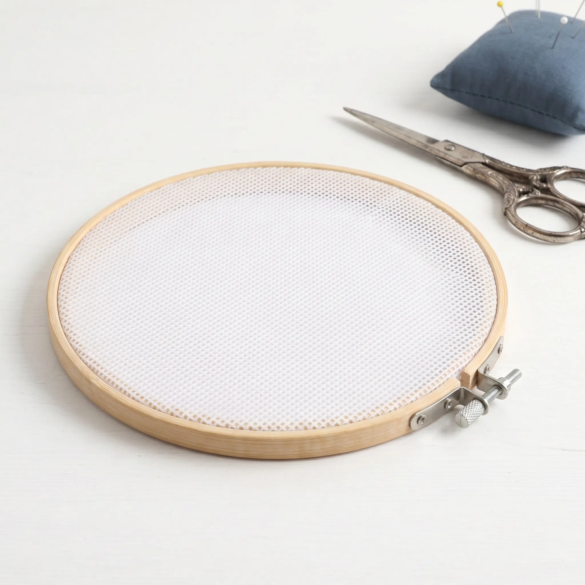 4Pcs White Cotton Embroidery Fabric Mesh Canvas 10 Cross Stitch Sheets for Needlepoint Rug Making Sewing Crafts