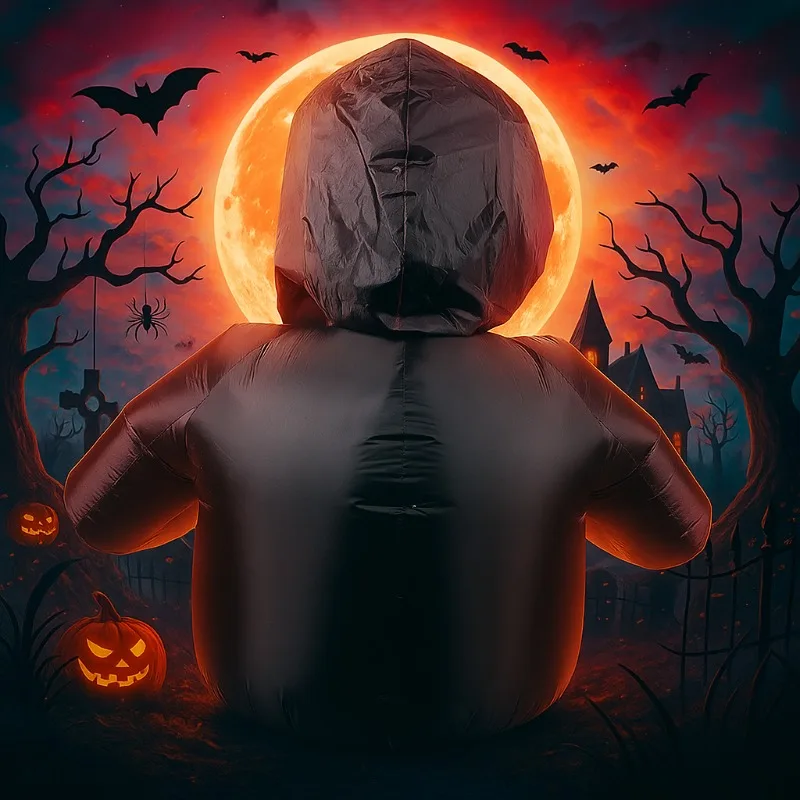 6.8FT هالوين نفخ اللعب الهيكل العظمي مخيف شبح الزينة خارج قاتمة ريبر العملاق مخيف تفجير ساحة ديكور المطاطية