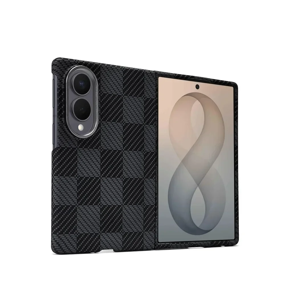 Premium PC Carbon Fiber Pattern Texture Case For Samsung Galaxy Z Fold 8 Ultra Magnetic Wireless Charging Anti-scratch Cover