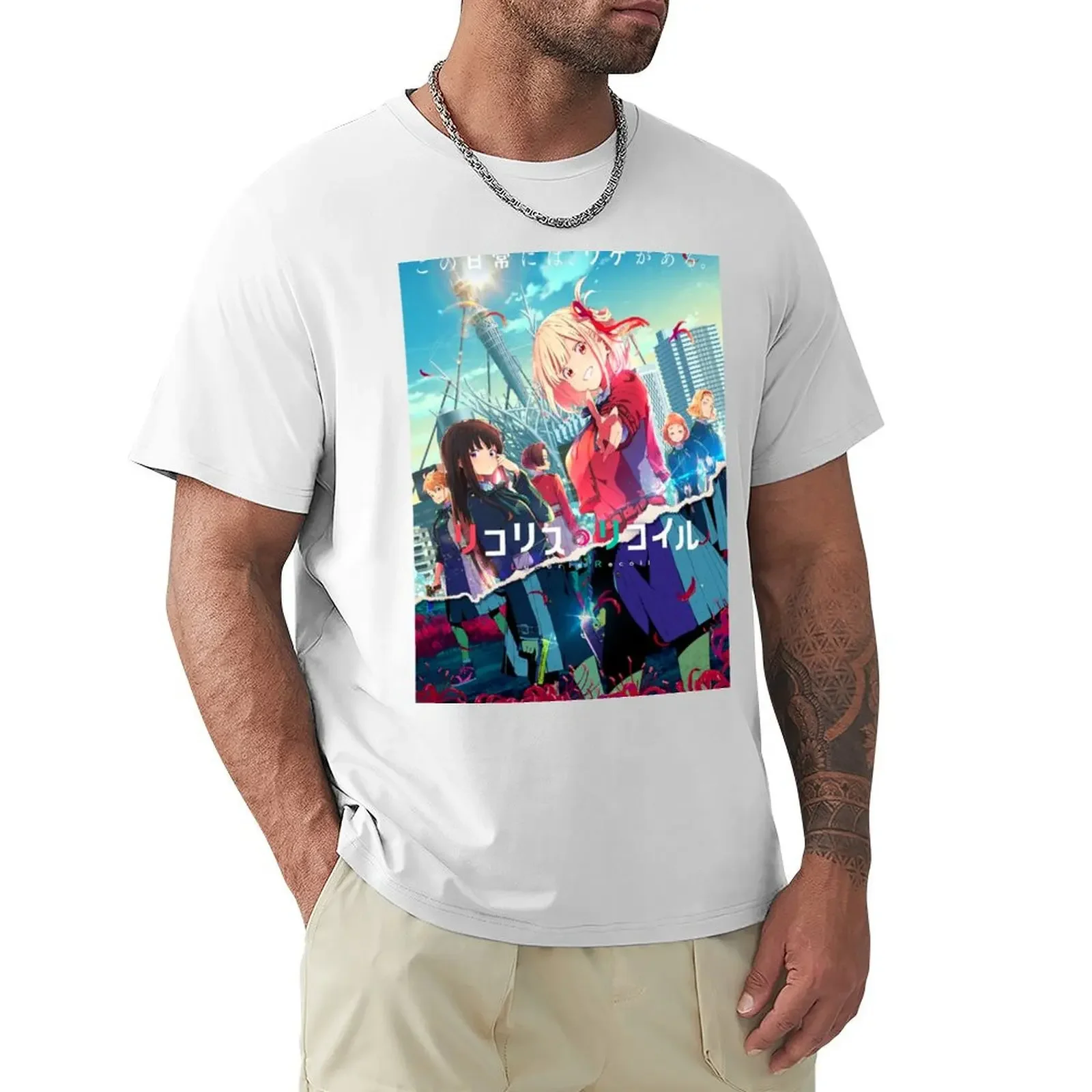 Top Poster (Full HD) Lycoris Recoil Anime T-Shirt oversizeds anime clothes aesthetic clothes mens t shirt graphic