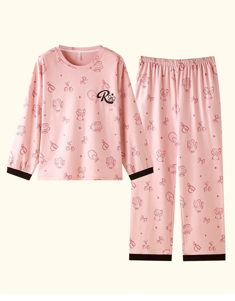 

Pajama For Woman Set Fleece Loungewear Female With Furry Interior Extra Warmth Hooded Three Quarter Sleeve Ankle Length Jacquard