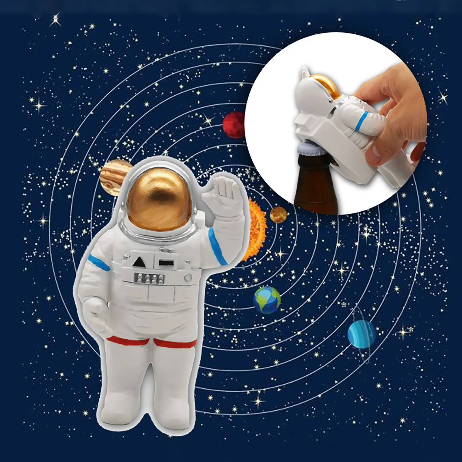 

Creative Bottle Opener Space Astronaut Beer Bottle Opener Multi Functional Can Opener Anti Slip Beverage Bottle Opener
