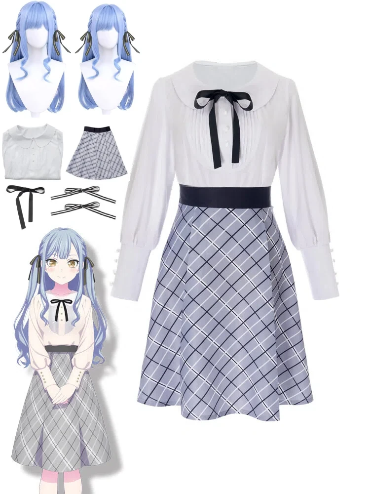 

Anime Cosplay Costume Shinkawa Sachikofor The 2D Girl Band BanG Dream Shinkawa Sachiko's Complete Cosplay Set Available in Stock