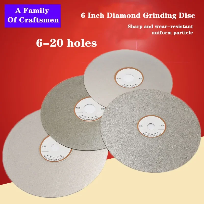 

1Pcs 6" 150mmx20mm Diamond Coated Flat Lap Disc Jewelry Polish Grinding Whee Diamond Grinding Disc Grinding Sheet Sand Tray