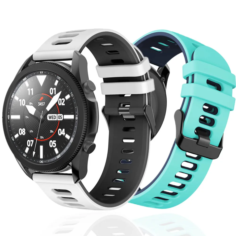 20 22mm Uhrenarmband für Samsung Galaxy Watch 7 6 5 4 40 44mm 4 Classic 42 44mm Silikon Sportarmband für Huawei Watch 3-4 Pro
