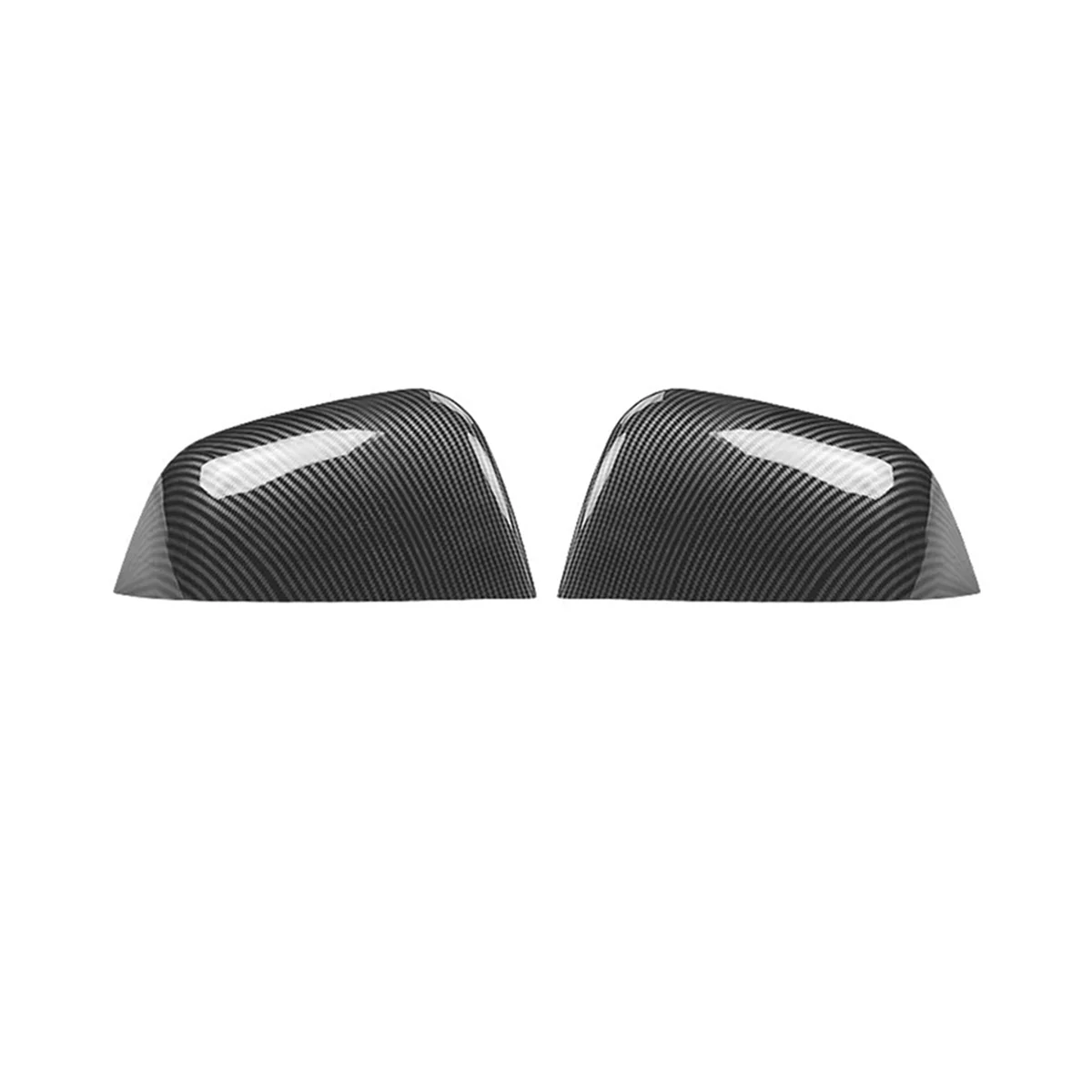 Side Rearview Mirror Cover Trim for 2021 2022 Tesla Model Y Exterior Accessories, ABS Gloss Carbon Fiber