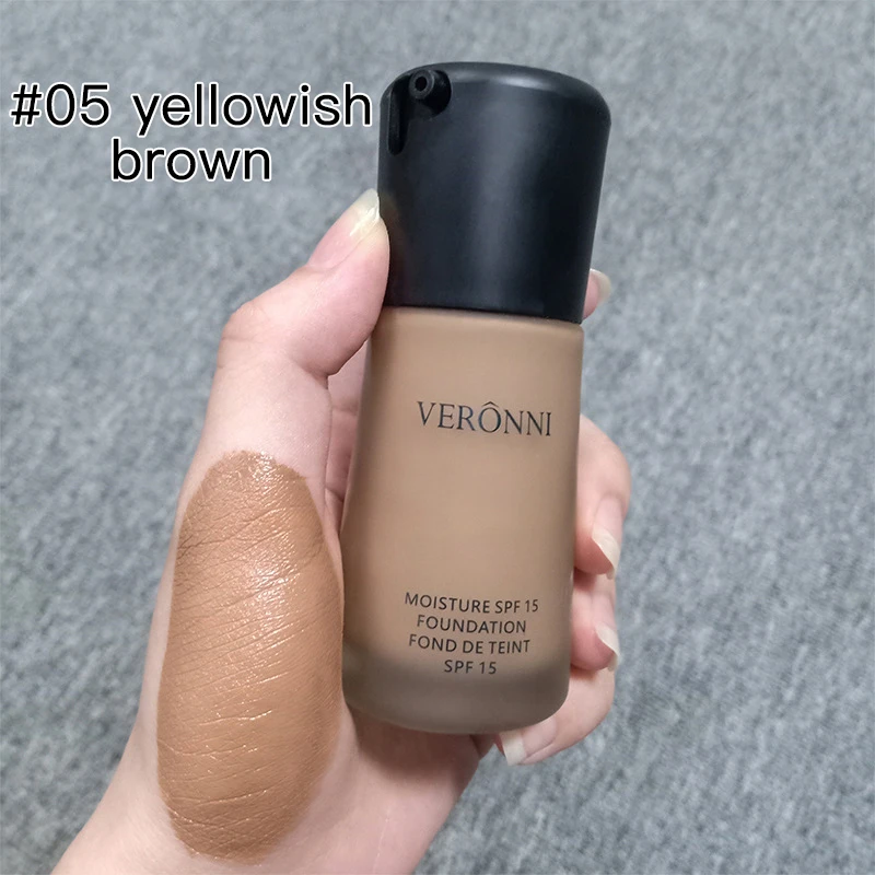 30ml Base Face Liquid Foundation brown Full Coverage Concealer Oil-control dark skin Face Contour Makeup Foundation wholesale