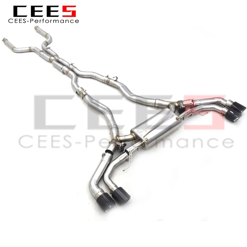 CEES Exhaust Pipe Muffler for BMW X5M/X6M 4.4TT 2010-2023 SS304 Stainless Steel Tuning Car Escape Exhaust System Assembly