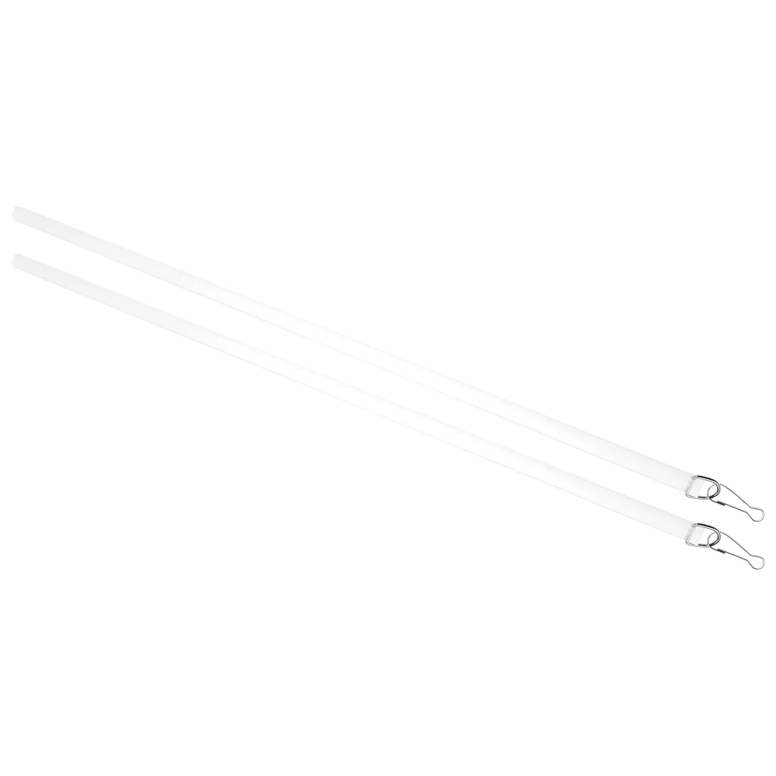 

2Pcs 43Cm Clear Acrylic Curtain Pull Rods White Drapery Pull Rod for Window Blind Opener Accessory Smooth Silent Operation