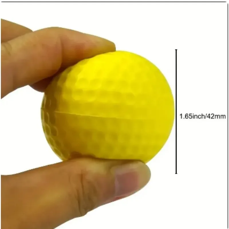 10pcs PGM Yellow Golf Balls Light Indoor Or Outdoor Training Practice Golf Sports Sponge Elastic PU Foam Soft Balls Q008