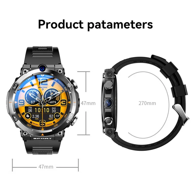 Male 2024 4G SIM Card Smartwatch GPS NFC Camera Video Call APP Download Google Play High Quality Original Brand Men Watch Man