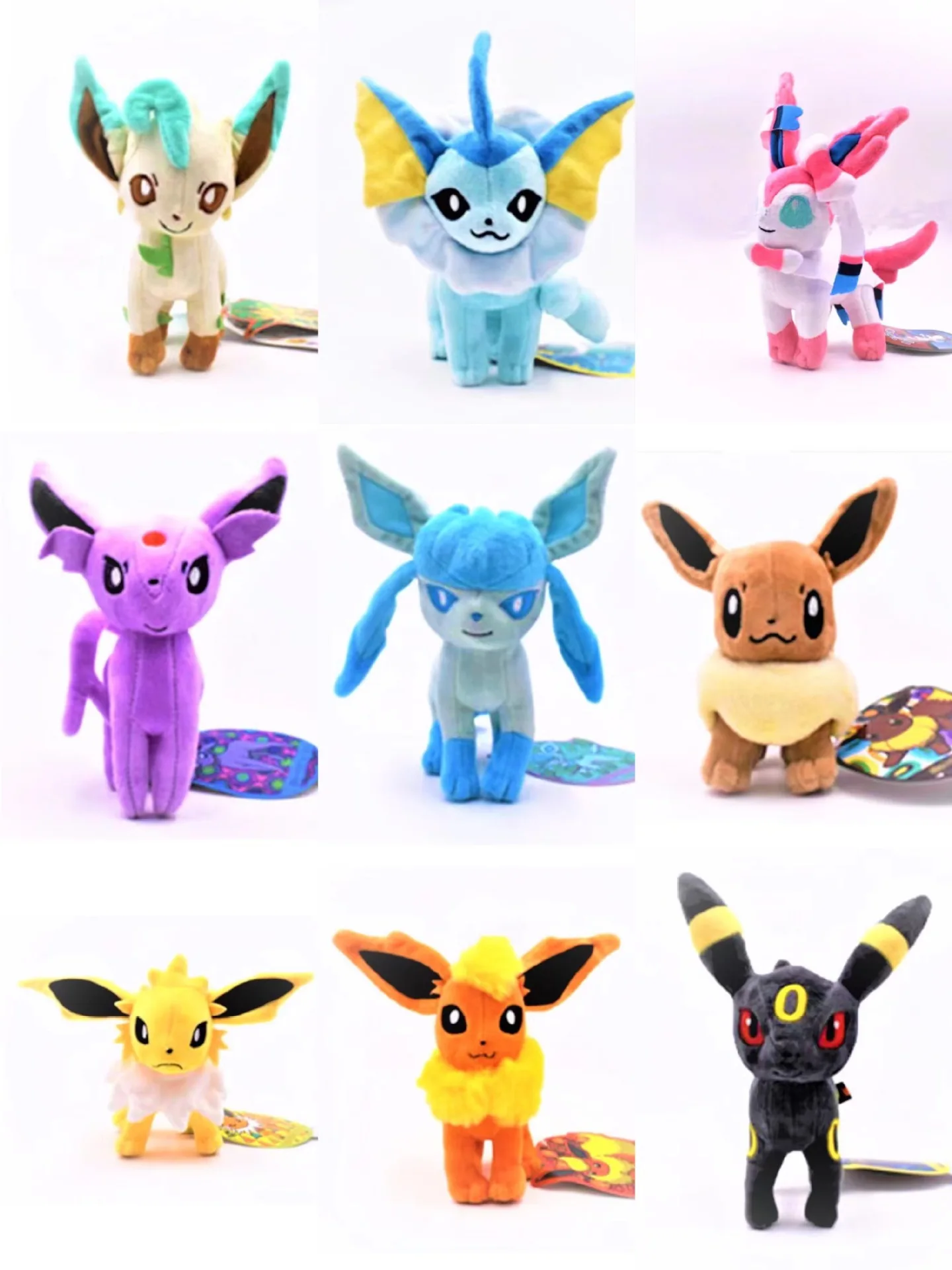 

9 style 10pcs/lot Pokemon Stuffed Plush Toy 18CM Eeveelution Sylveon Flareon Umbreon Vaporeon Toys for Children Birthday Gift