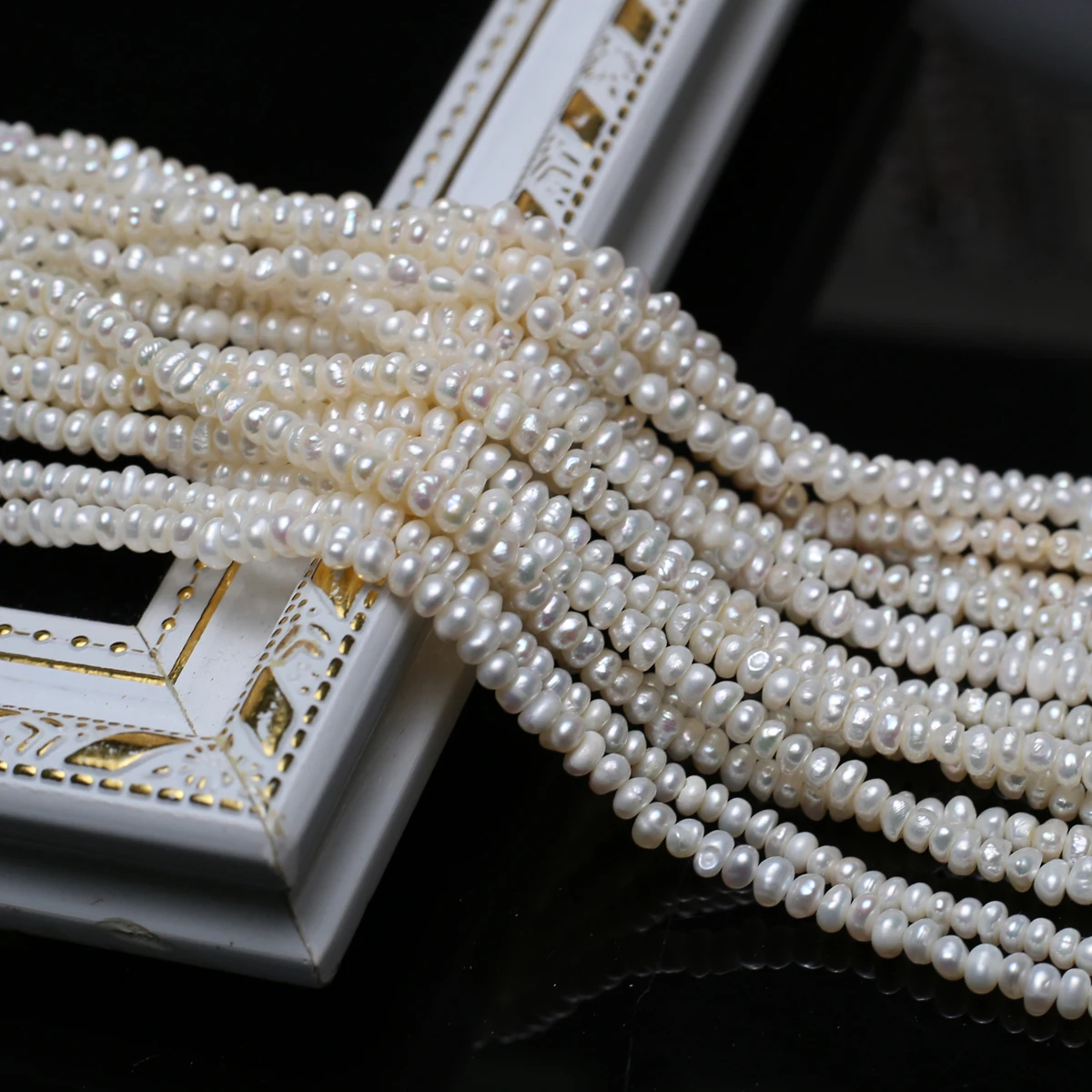 

New Natural Freshwater Pearl Beads Bread Shape One-sided Luster Spacer Bead for Jewelry Making DIY Necklace Earring Supply