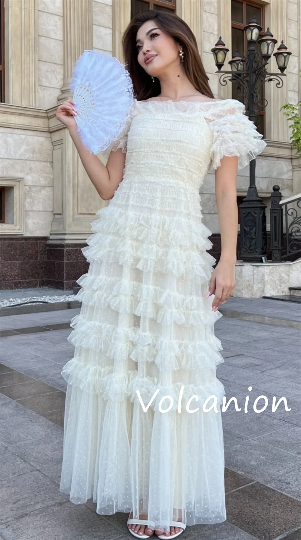 تخصيص عالية الجودة الأورجانزا الطية ألف خط Poretrait فساتين متوسطة الطول مناسبة مخصصة الطراز الحديث رائعة