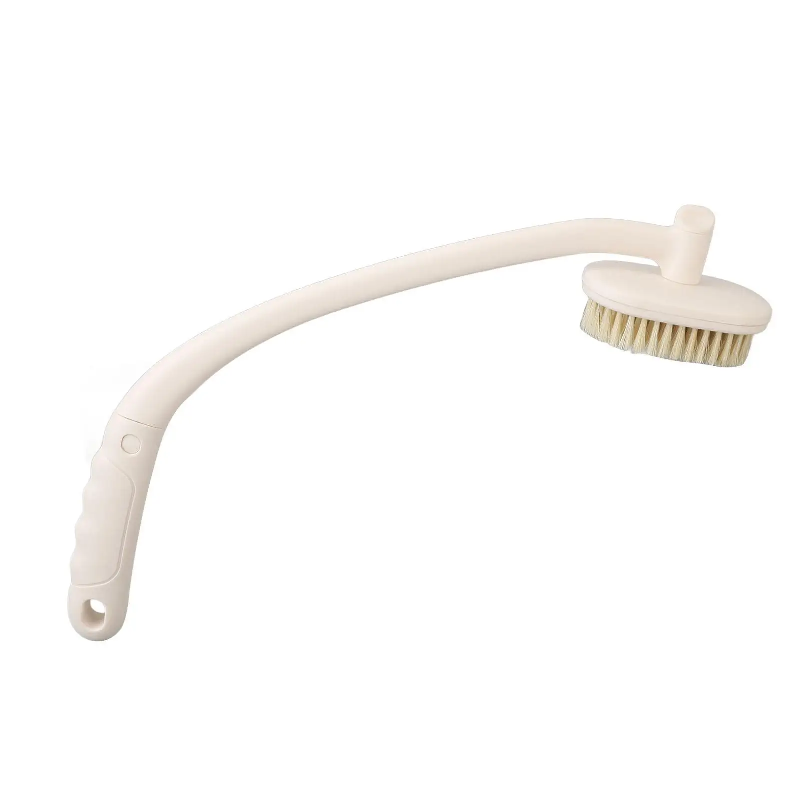 임신한 여성을 위한 핸들 목욕 브러시 편안한 곡선 디자인 사용하기 쉬운 다기능 도구(걸이 구멍 포함)