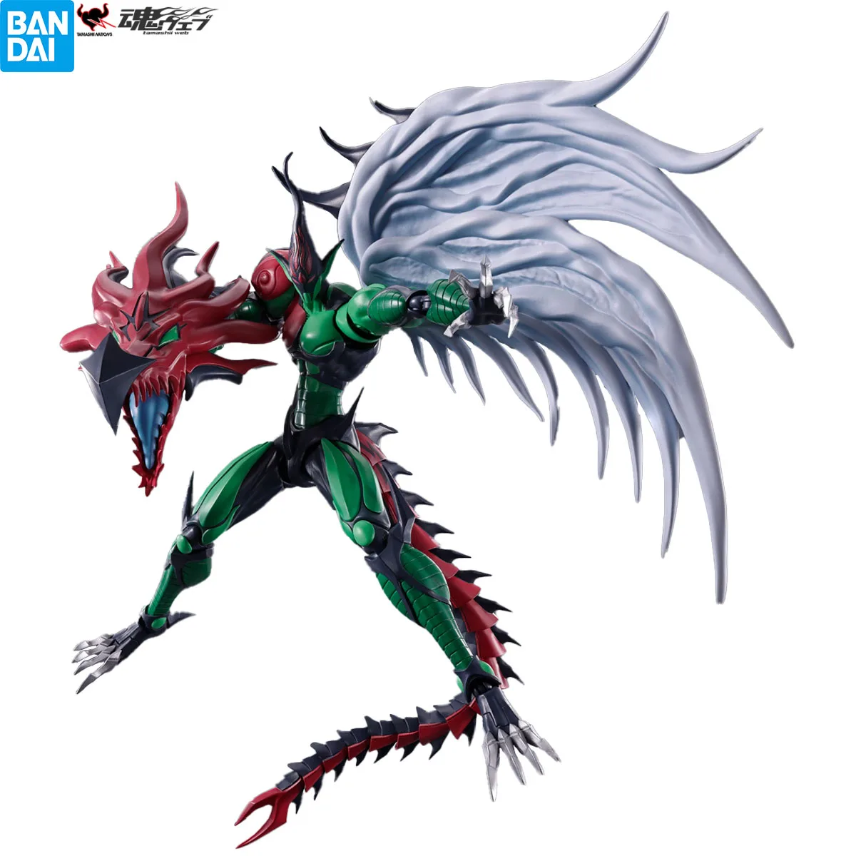 In Stock Original  BANDAI SPIRITS  S.H.MonsterArts Yu-Gi-Oh! Duel Monsters GX - Elemental Hero Flame Wingman Anime Figure