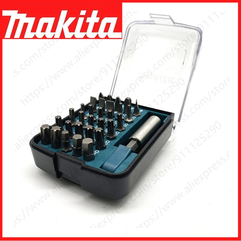 

Makita B-45406 1/4 дюйма, длинный удлинитель, магнитный держатель, биты для отверток, набор бит из 31 шт.