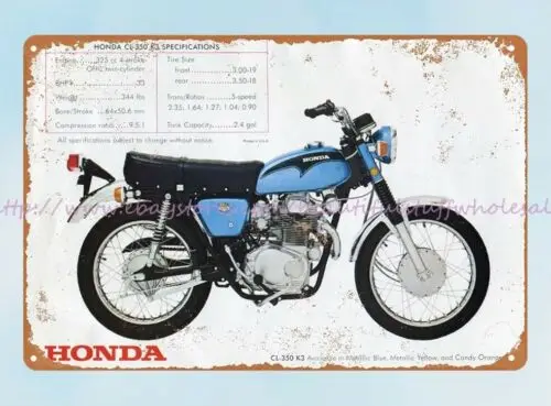 home art CL-350 K3 motorcycle motorbike 1971 metal tin sign