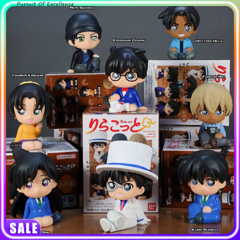 

High-End Version Detective Conan Series Figures Edogawa Conan Kudo Shinichi/Haihara Ai Statue Collection Model Doll Gifts