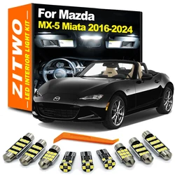 ZITWO 8Pcs LED Interior Light Plate Bulb Kit For Mazda MX-5 MX5 Miata 2016 2017 2018 2019 2020 2021 2022 2023 2024 Accessories