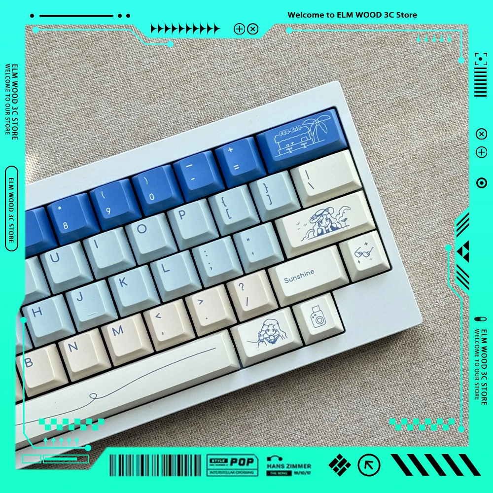 

174keys Fbb Original Holiday Keycap Thermally Sublimated Pbt Customized Keycaps For Gamer Mechanical Keyboards