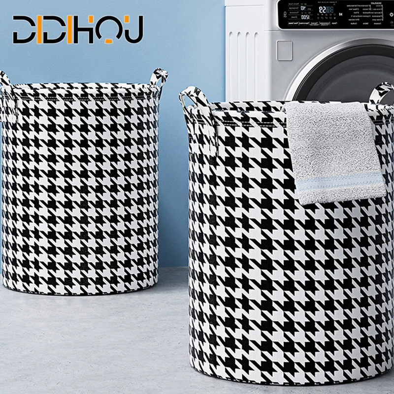 Large Capacity Dirty Cloth Basket Non-Woven Fabric Cloth Storage Bucket Folding Toy Storage Basket Laundry Organizer Basket