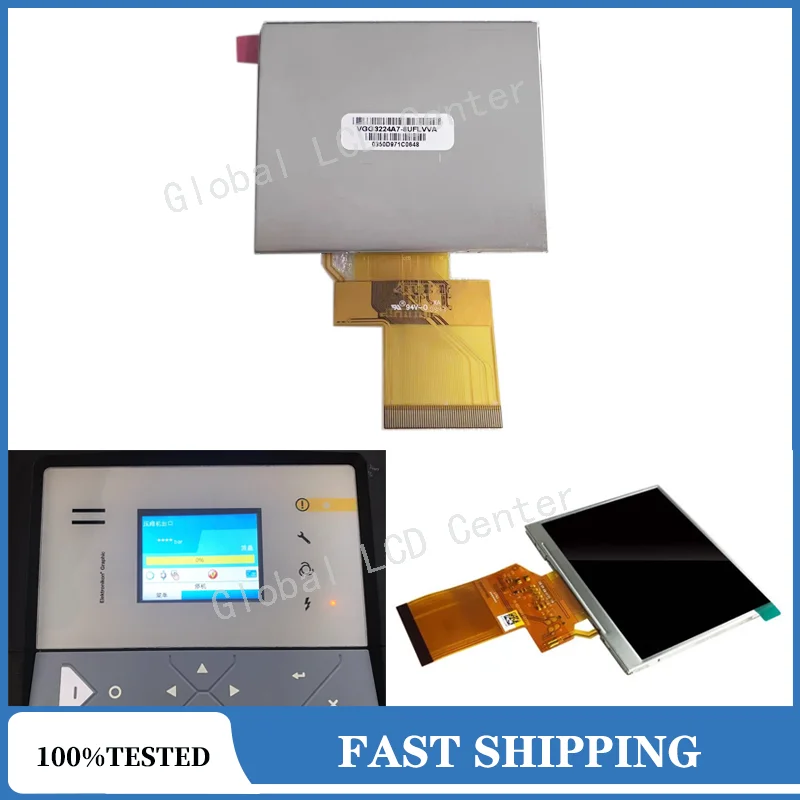 New A+ 3.5 Inch VGG3224A7-6UFLWA VGG3224A7 6UFLWA LCD Display Screen Panel For Atlas Copco Elektronikon MK5 LCD