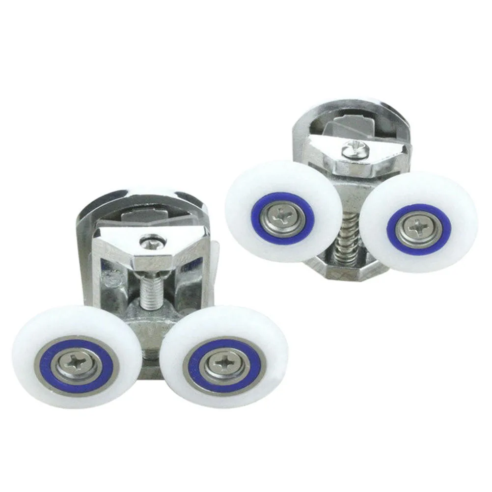 

2pcs 25Mm Replacement Shower Door Rollers Durable Alloy -Glide Bottom Wheels For 12-14Mm Glass Doors Bathroom Sliding