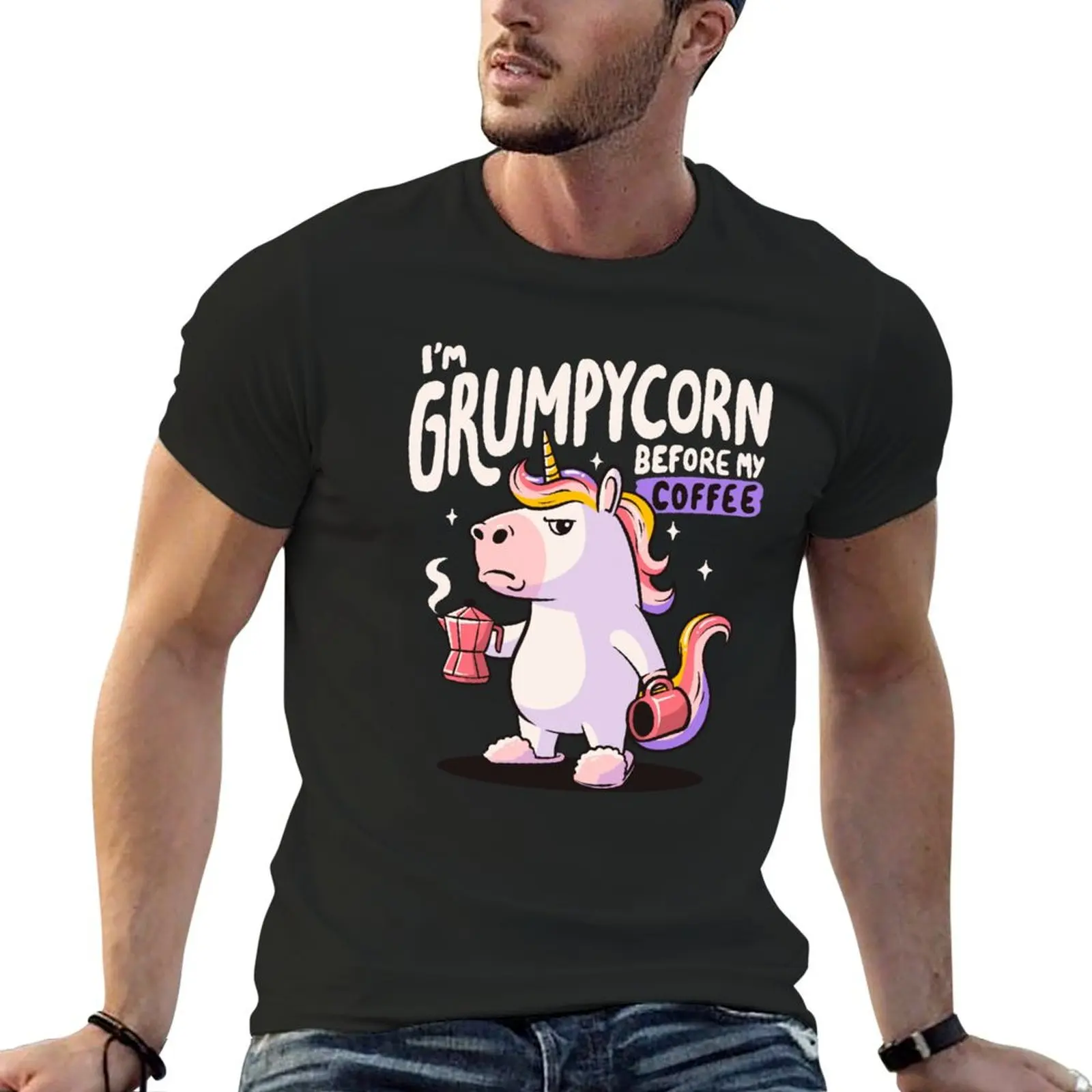 

Grumpycorn - Cute Grumpy Unicorn Coffee Gift T-Shirt shirts graphic tee tops men tshirt