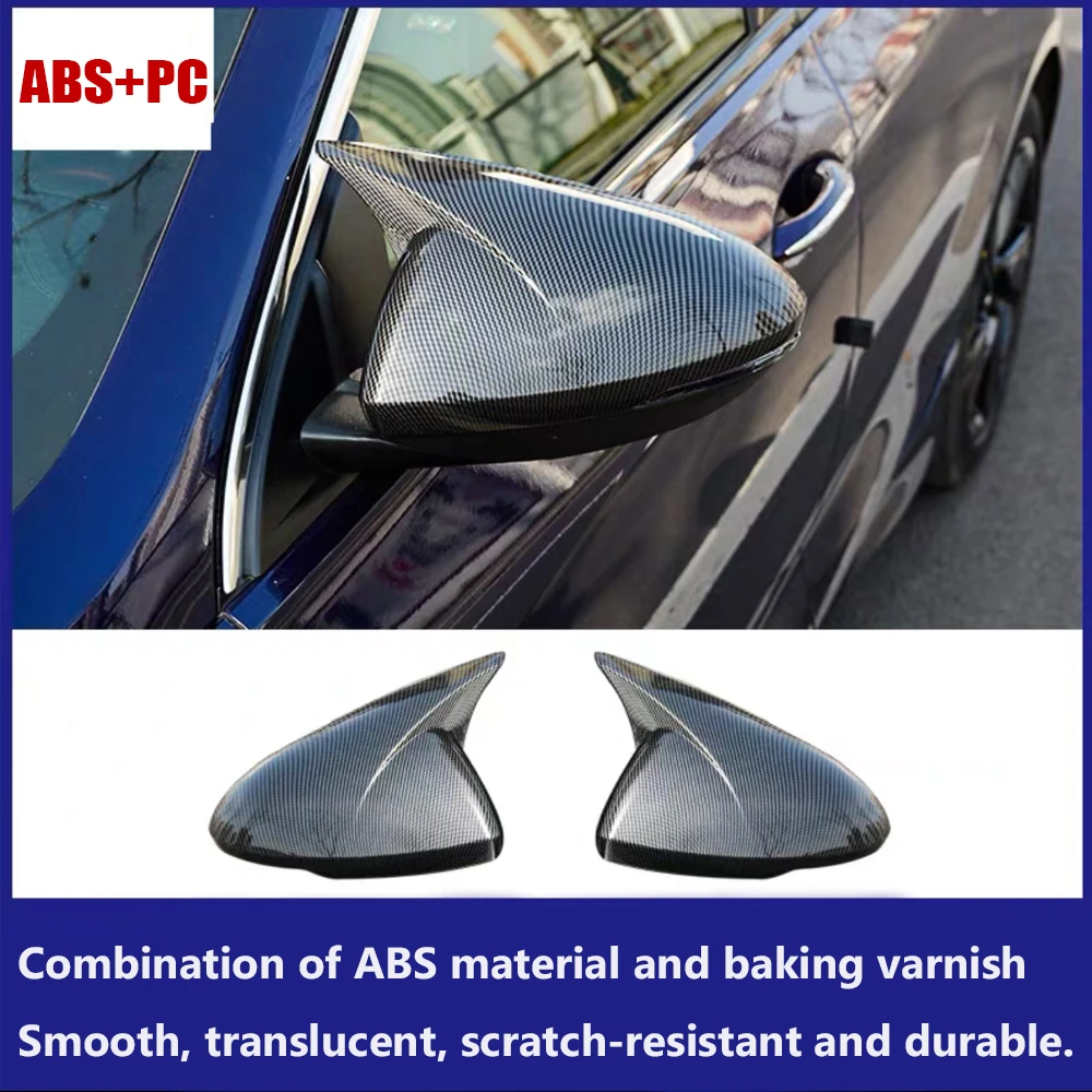 

2 PCS Carbon Fibre/Bright black Door Rearview Mirror Cover For Buick Regal 2017 2018 2019 2020 2021