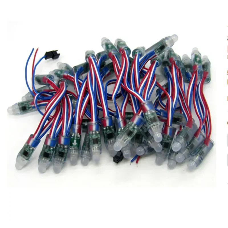 Ws2811 وحدة إضاءة ليد rgb بكسل ، وحدة تحكم بالألوان الكاملة ip67 ، واي فاي ، وحدة تحكم spi ، 5 فولت ، 6 أمبير ، مزود طاقة ، محول شاحن ، 50 VA #4