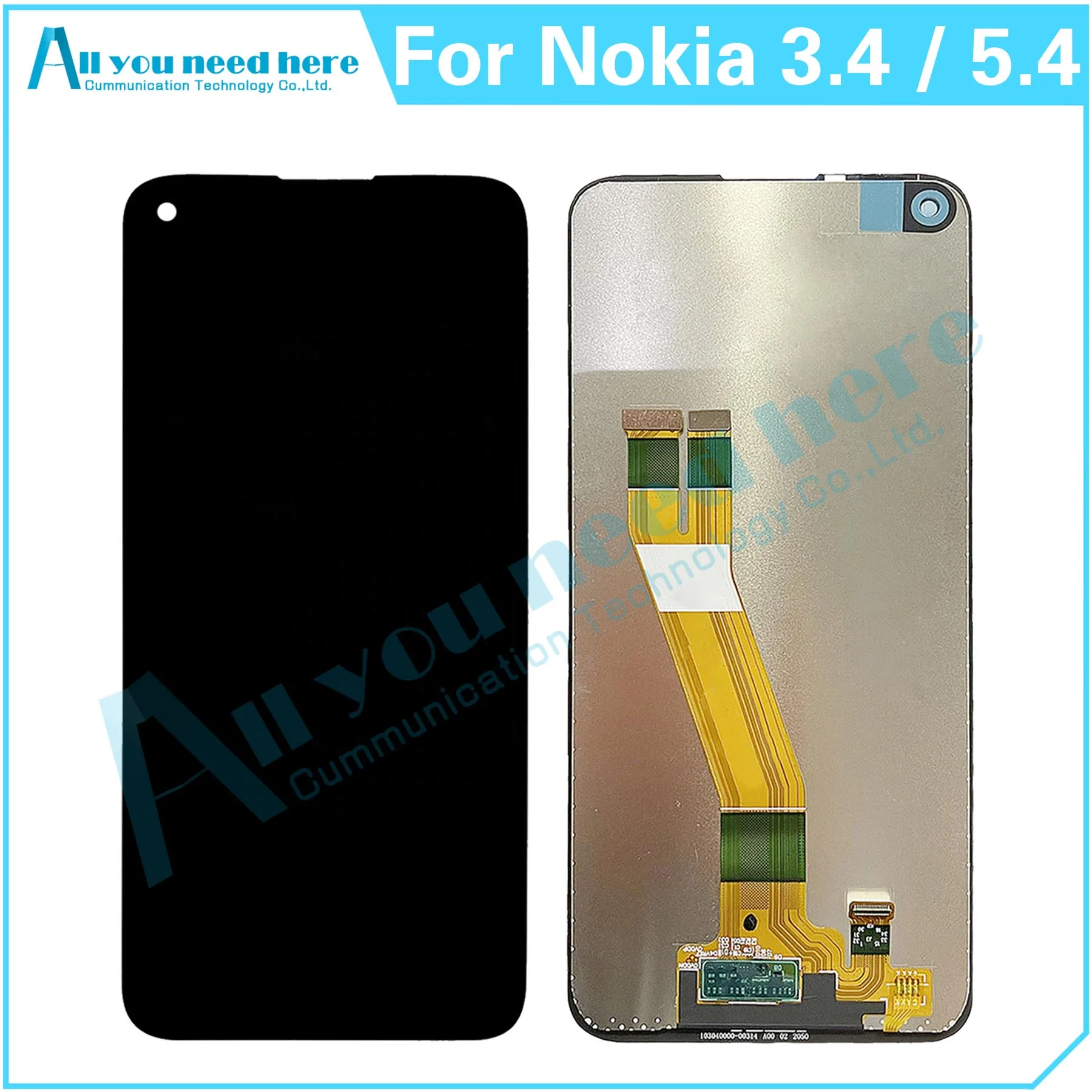 

For Nokia 3.4 5.4 TA-1288 TA-1285 TA-1283 TA-1333 TA-1340 TA-1337 TA-1328 TA-1325 LCD Display Touch Screen Digitizer Assembly