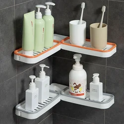 Bathroom Revolving Rack Wall-mounted Toilet Washstand Kitchen Wall Storage   Accessories WC Organizer