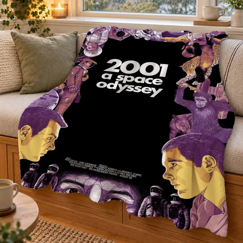 2001 A Space Odyssey Throw Double Sided Flannel Throw Blanket Soft Warm Washable Home Decor