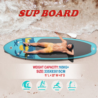 Funwater Stand Up Paddle Board Inflatable Paddling Board Surf Sup Board Surfboard 335*84*15CM Max Load 330 Pounds with Accessory