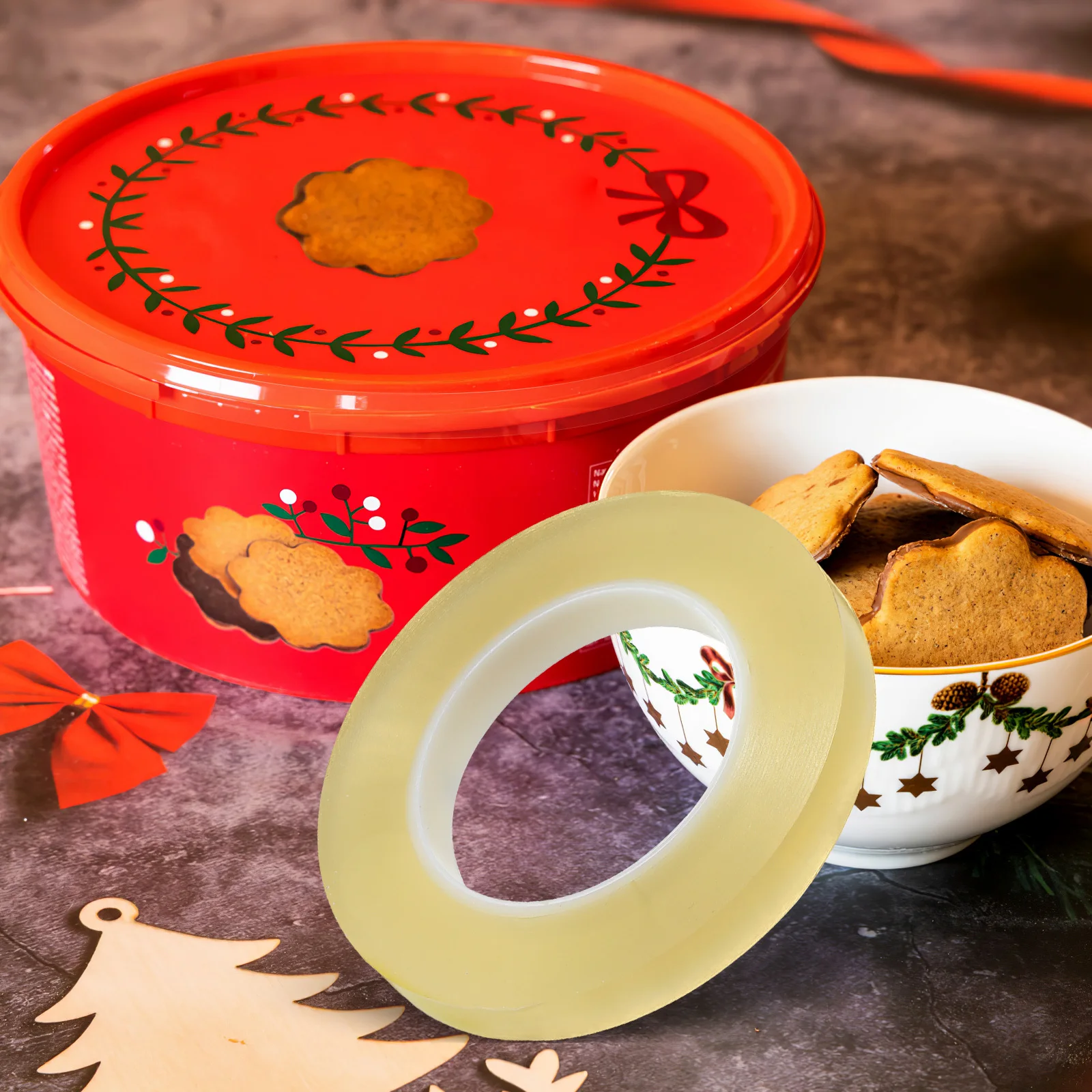 

1 Roll Food Tin Sealing Tape Clear Adhesive Tape Reliable Airtight Seal for Food Box Preservation Sealing Tapes