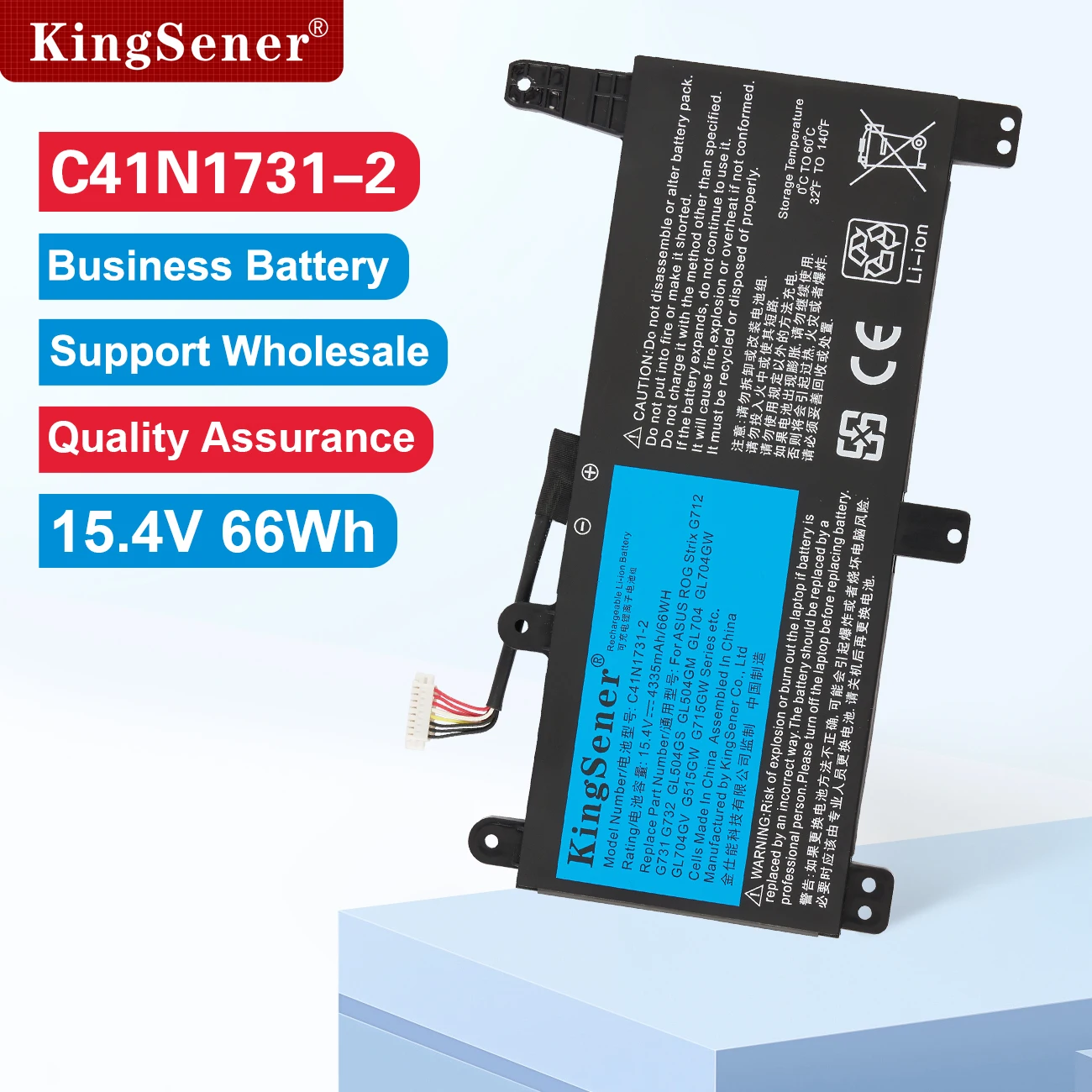 

KingSener C41N1731 Аккумулятор для ноутбука ASUS ROG Strix Scar/HERO II G712 G732 G731 GL504GW GL504GS GL504GM GL704 GL704GW GL704GV