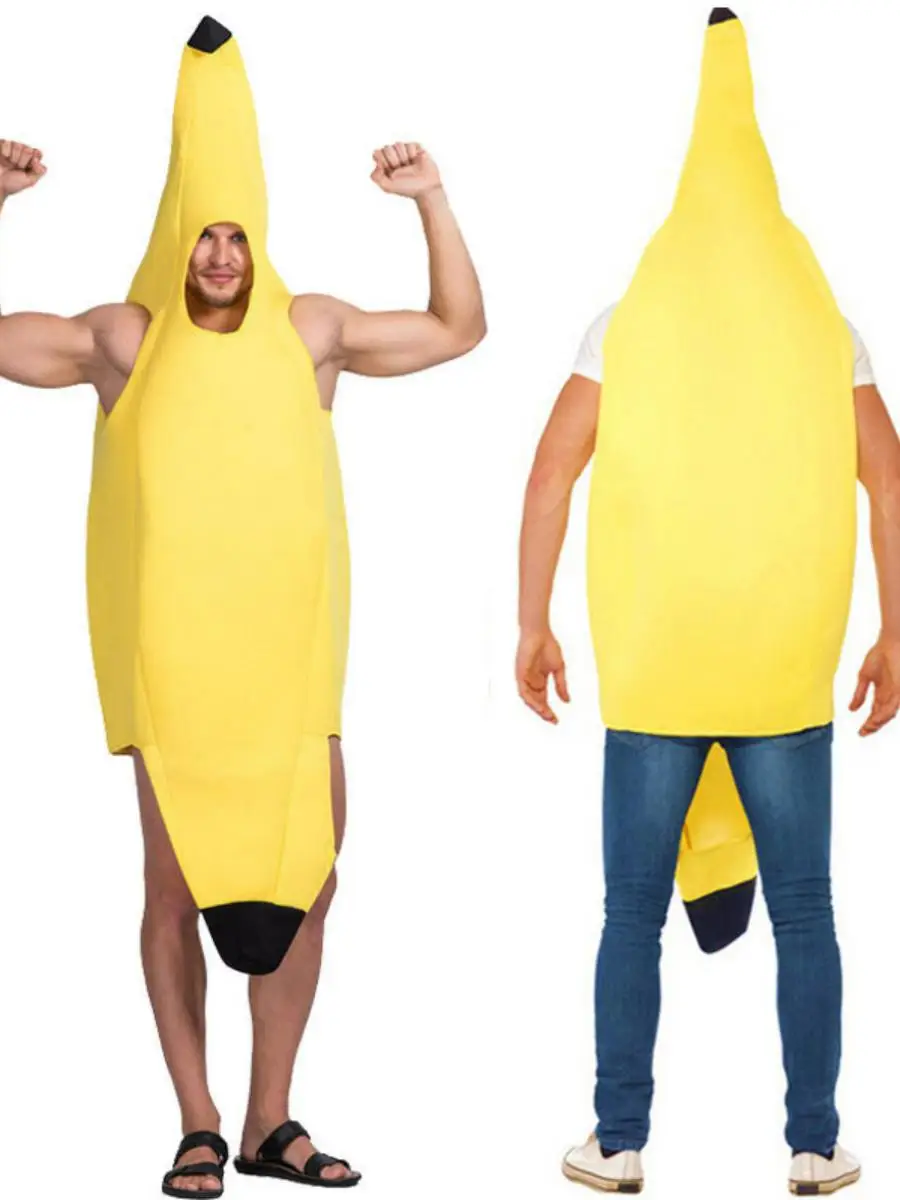 

Детский сценический костюм с фруктами и бананом, наряд для выступлений на Хэллоуин, нетканый материал, забавный костюм на день защиты детей