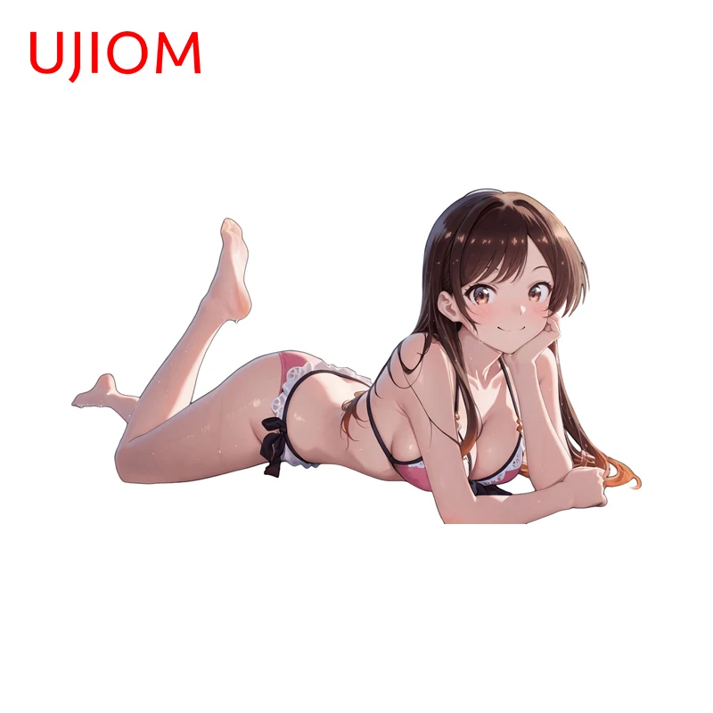 UJIOM Alluring Bikini Ichinose Chizuru Big Boobs Wall Sticker Exquisite Prone Posture Customizable Decal Wallpaper Home Decor