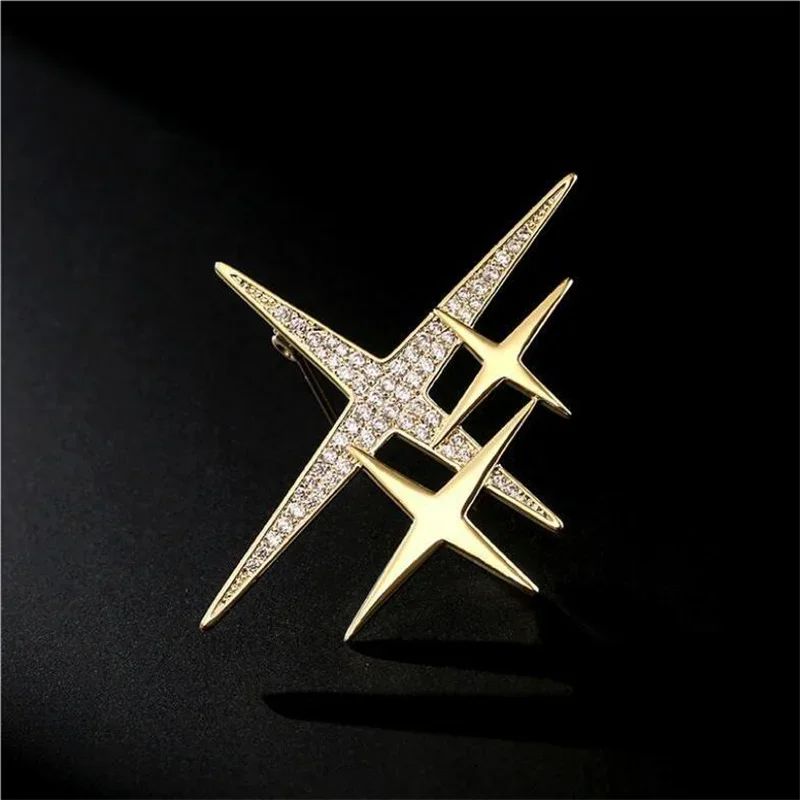 1Pc Sparkling Star Brooch for Women Men Exquisite Tiny Spot Brooches Pins Jewelry Trendy Accessories Summer Holiday Gifts 2024