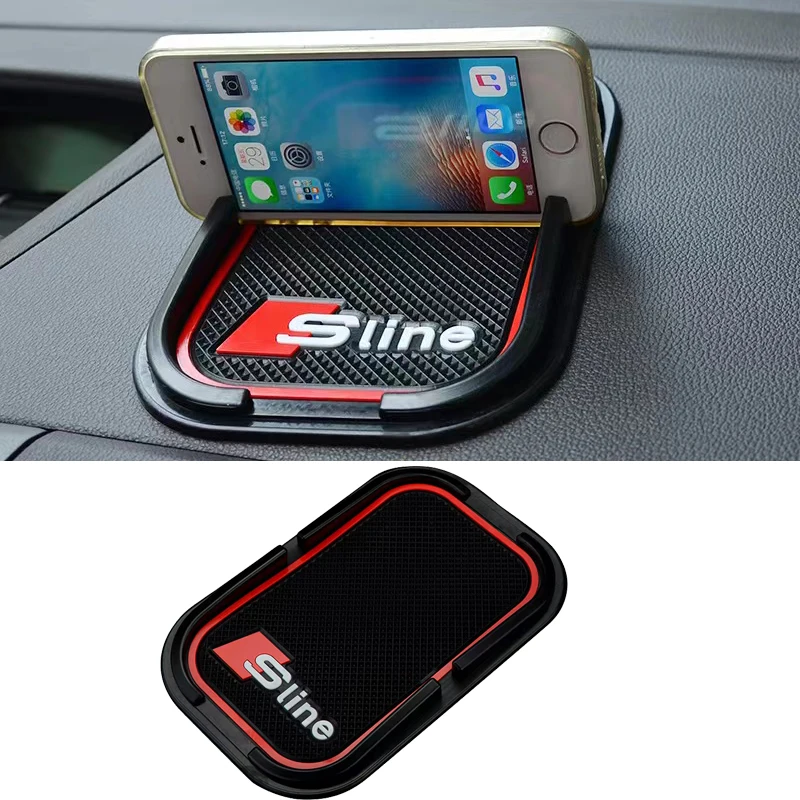 Car Anti-Slip Mat Pad Rubber Mobile Sticky Dashboard Phone Stand Non-Slip Mat For Audi Sline A3 A4 A5 A6 C6 C5 A1 A7 A8 Q2 Q3