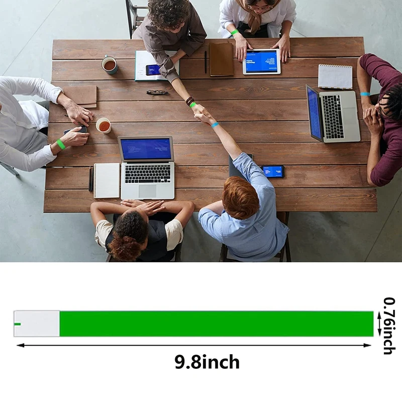 1000 PCS Wristbands Paper Wristbands Waterproof Neon Wristbands For Events Suitable For Parties, Wristbands(10 Colors)